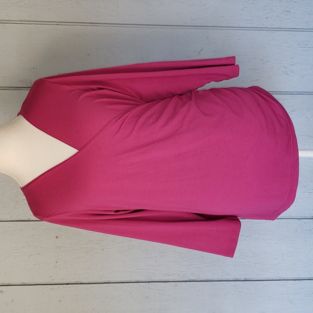 Pink Front Crossed Top. Scrunched